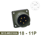5015 MIL-C Plug Socket 18S-3 Circular Connector 18S-10 18S-11 Military Specification Connector MIL STD MS3102 MS3106 MS3108