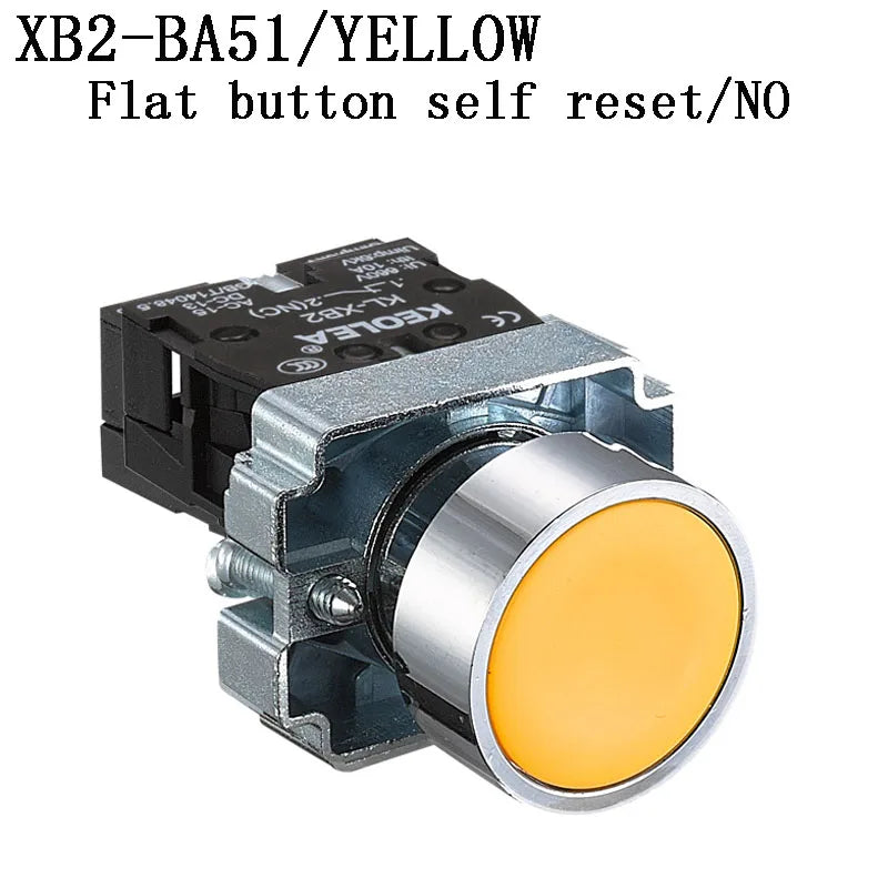 1Pcs Button Switch Self Reset Small Mushroom Head Emergency Stop 22mm Knob Key Start Inching Power on XB2-BG21 XB2-BA31 XB2-BS54