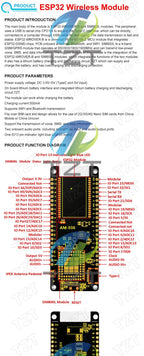 GREATZT TTGO T-Call V1.3 ESP32 Wireless Module SIM Antenna SIM Card SIM800L Module And GSM/GPRS Antenna for arduino