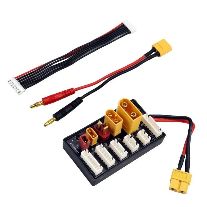 XT30 XT60 XT90 JST T Plug 2-6S Parallel Charging Board Lipo Battery Charger Connector for Imax B6 B6AC ISDT Q6 Lite Charger