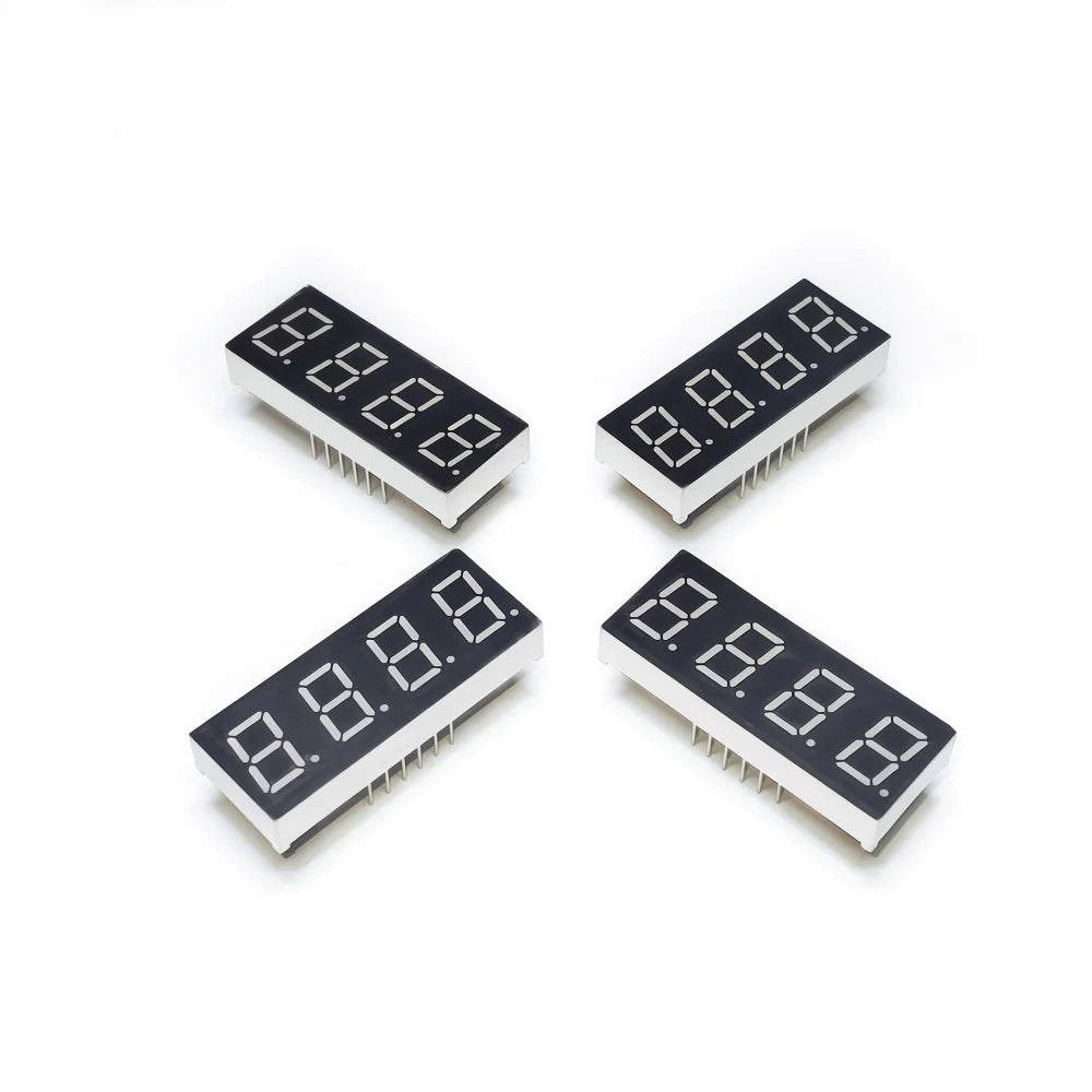 10PCS 0.4-inch 4-digit numeric tube 40.5mmX16mm digital display "8" height10.2mm seven-segment numeric tube 4402series4042