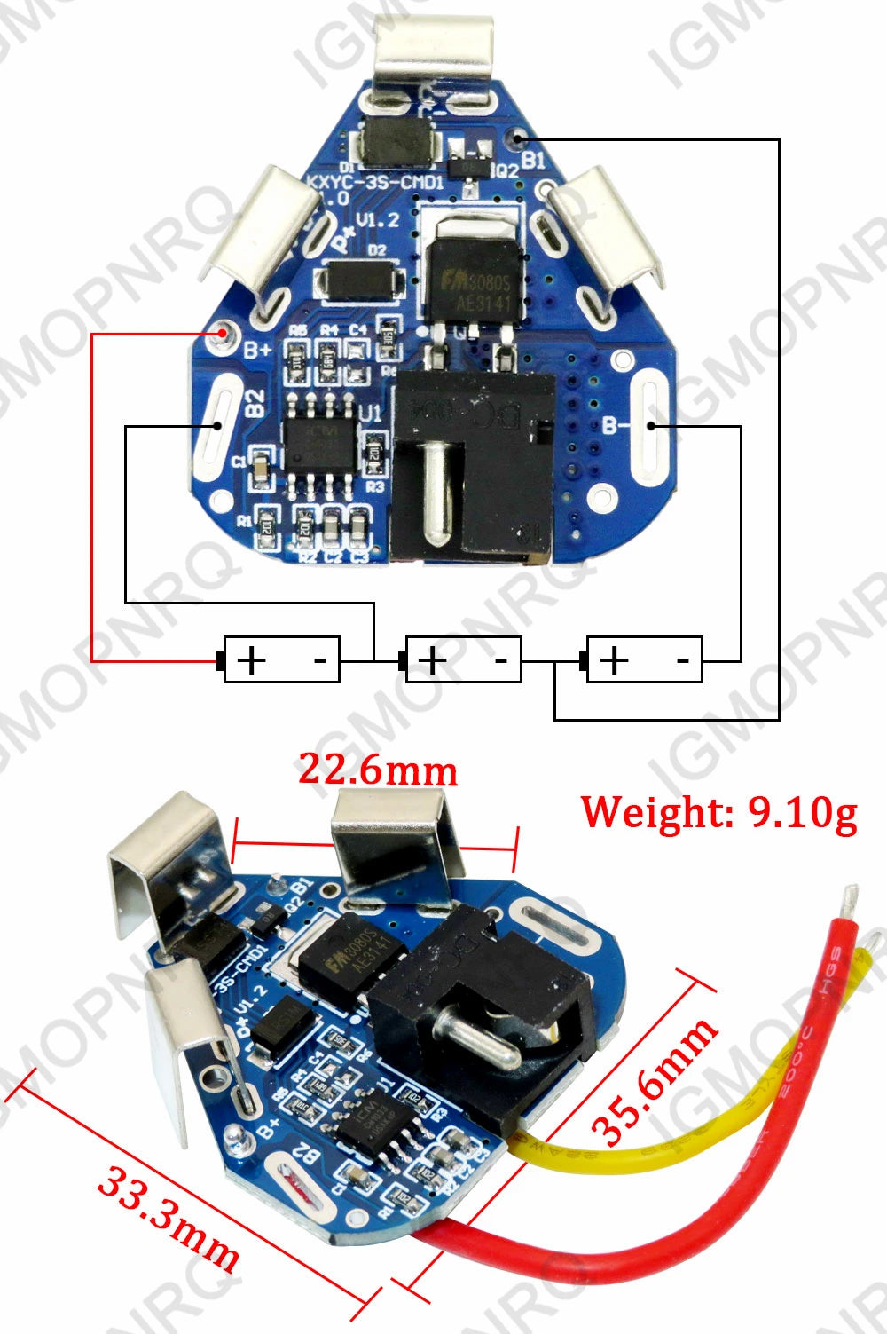3S 6A 8A 10A 20A 25A 30A 40A 60A Li-ion Lithium Battery 18650 Charger PCB BMS Protection Board For Drill Motor Lipo Cell Module