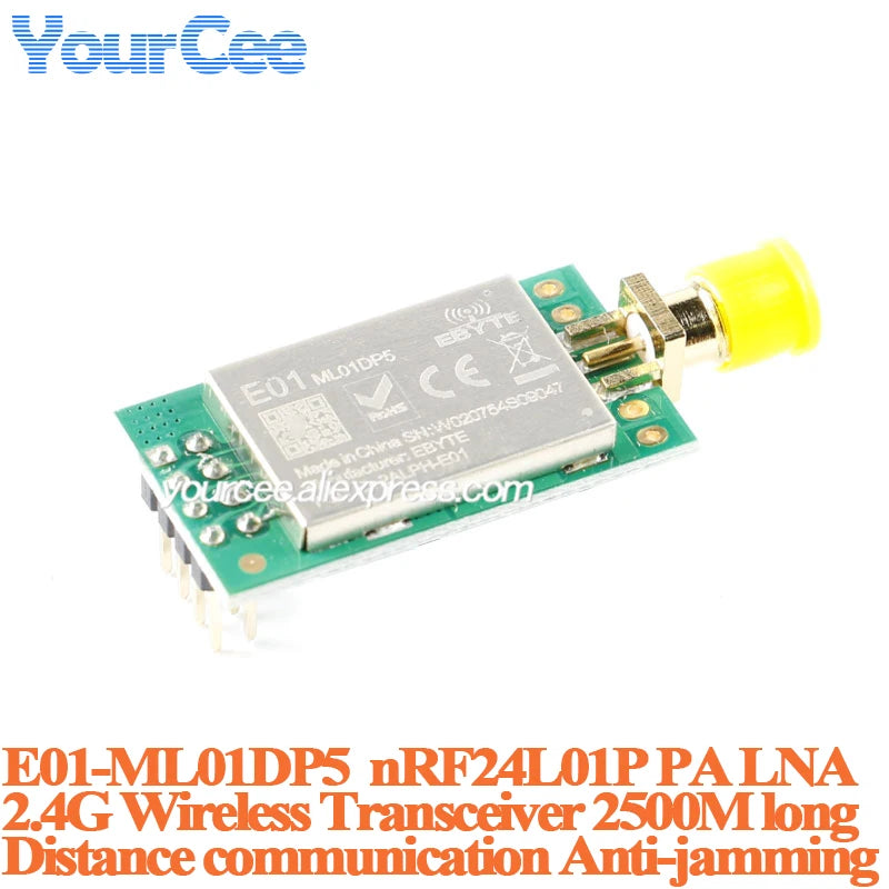 5pcs/1pc E01-2G4M27D E01-ML01DP5 E01-2G4M27SX NRF24L01P NRF24L01 PA LNA Long Range 2.4GHz SPI DIP IoT Wifi Wireless Module