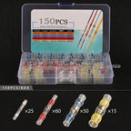 50/100/120/150/250/400Pcs Boxed Heat Shrink Tin Butt Connectors Waterproof Solder Seal Sleeve Splice Terminals 26-10AWG 0.25-6mm