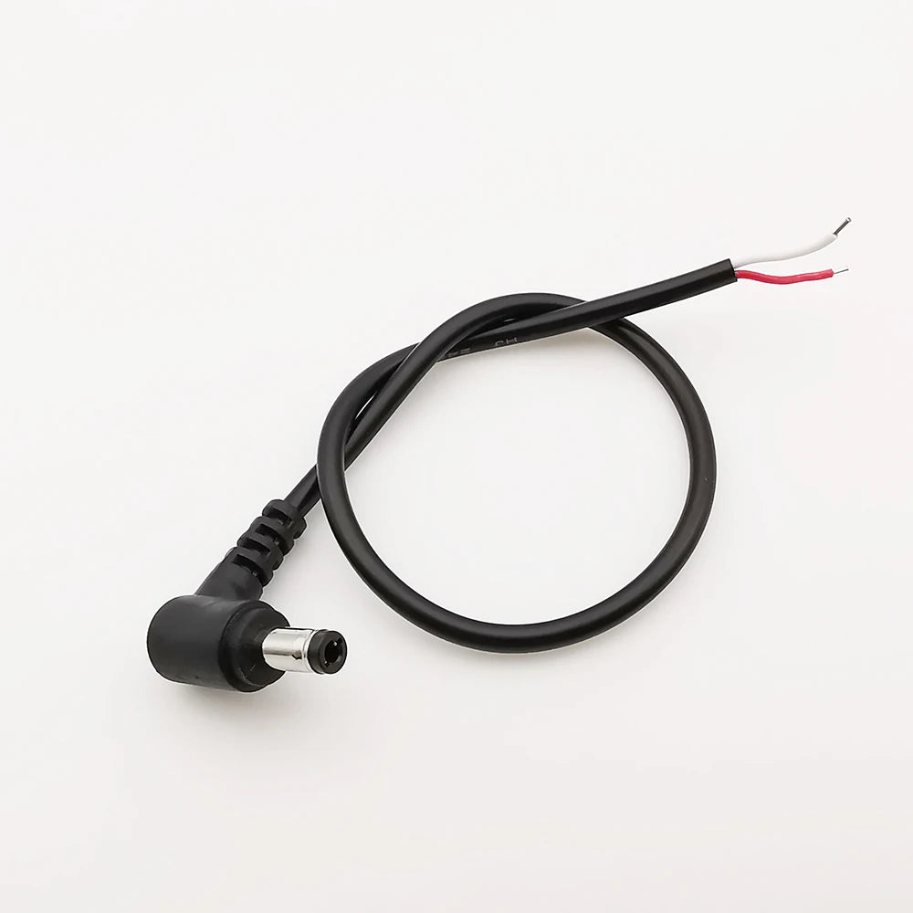 1Pcs DC Power Connector 2.5x0.7/3.5x1.35/4.0x1.7/4.8x1.7/5.5x2.1/5.5x2.5mm Male Plug Cable Right Angled 90 Degree Power Cable