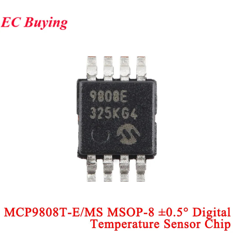 MCP9808 MCP-9808 High Accuracy Temperature Sensor I2C IIC Breakout Board Module Chip Logic Voltage for Arduino 9808E MCP9808T-E