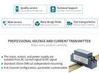 BST-I AC Current Transducer 0-1A 5A 10A to 4-20mA 0-10V Output Voltage Signal Converter