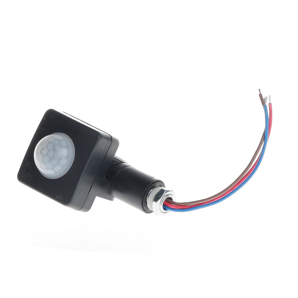 A62T-AC85-265V IP65 Motion Sensor Adjustable PIR Switch Ultrathin LED Light PIR Outdoor Motion Sensor Detector,10Mm Black