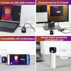 Sipeed T256S Thermal Imager Camera AI ISR Inspection Repair Thermographic Compatible with Any USB-C iOS & Android Device Raspber