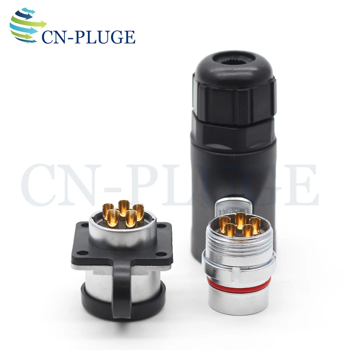 XHP20, IP67 2 3 4 5 67 8 9 10 12-Pin Waterproof Electrical Connector, 20mm Aviation Square Panel Mounting Male Plug