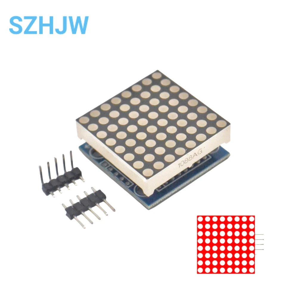 1 / 2 / 4 / 8-bit MAX7219 60×60 Dot Matrix Module Microcontroller LED Display Module For DIY KIT With Cable