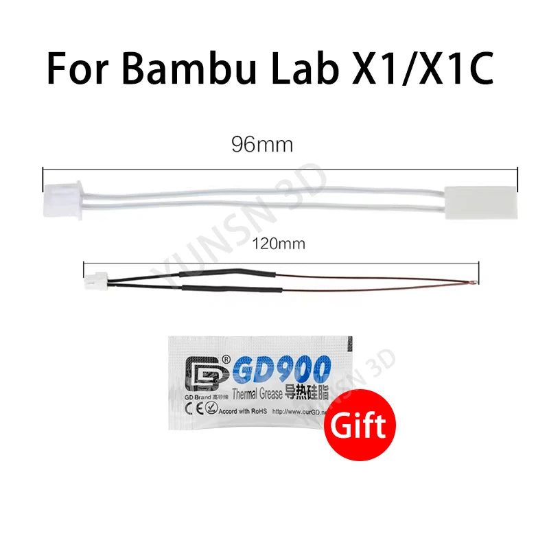 For BambuLab P1S P1P X1 X1C Upgrade Hotend Kit Heat Sinks Throat TZ V3.0 Nozzle Print Head Thermistor 3D Printer Accessories