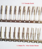 1.0mm Female Socket for DB Terminal Connector Gold plated Male/Female Pin for Nixie Clock Tubes IN12 IN18 QS27-1 SZ4-1 YS27-3