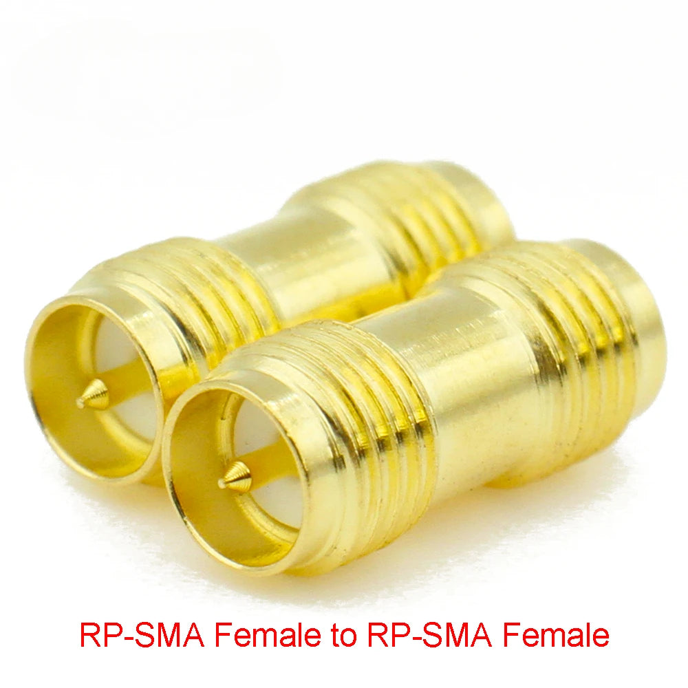 Connector SMA to SMA/ RP-SMA to SMA / RPSMA Male Plug & Female Jack Slide-on Straight RF Coax Adapter Connector for WIFI Antenna