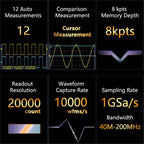 OWON HDS200 Series Handheld Digital Oscilloscope Portable 2CH Multimeter High Precision Electronic Repair Laboratory Test