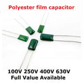 50PCS 100V 2A102J 2A152J 2A222J 2A471J 2A221J 2A331J 330/220/390/470/PF 1.5/2.2/1NF 0.0015UF/22UF  Polyester Film Capacitor 102
