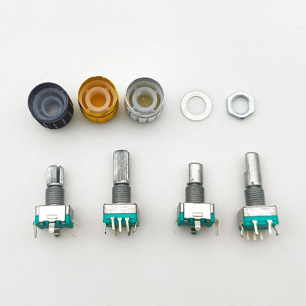 1 Box 20 Position 360 Degree Rotary Encoder EC11 Push Button 5Pin Handle Long 15MM 20MM With A Built In Push Button Switch