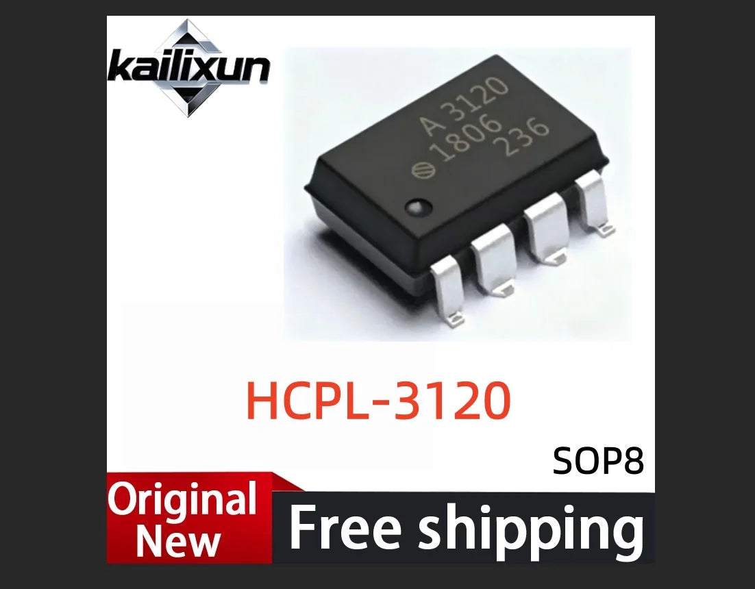 （10Pcs）HCPL-3120 A3120 SOP-8 SMD IGBT Gate Drive Optocoupler Isolator IC
