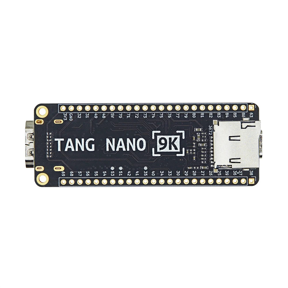 Sipeed Tang Nano 9K FPGA Development Board GOWIN GW1NR-9 RISC-V 2.54mm Pin Header+Type-C Data Cable+4.3/5/7 Inch SPI Screen