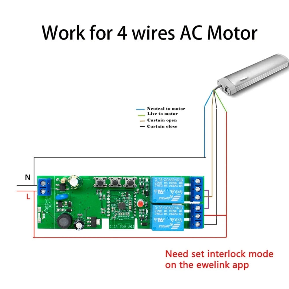 1/2/4CH EWeLink WIFI Smart Switch 7-32V 85-250V 220V Wireless Remote Control Relay Module For Garage Door Access Alexa Google