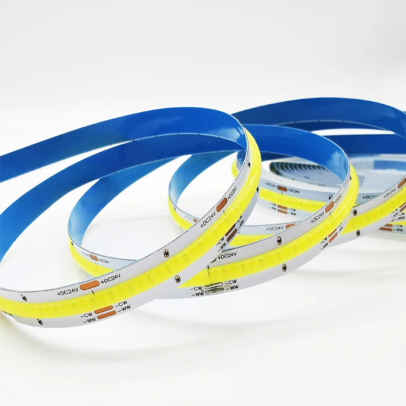 24V CCT COB LED Strip Light 3500K-6500K RA90 608LED/m LED Bar 2.4G RF Touch Remote Smart Life Alexa Google Tuya Wifi Controller