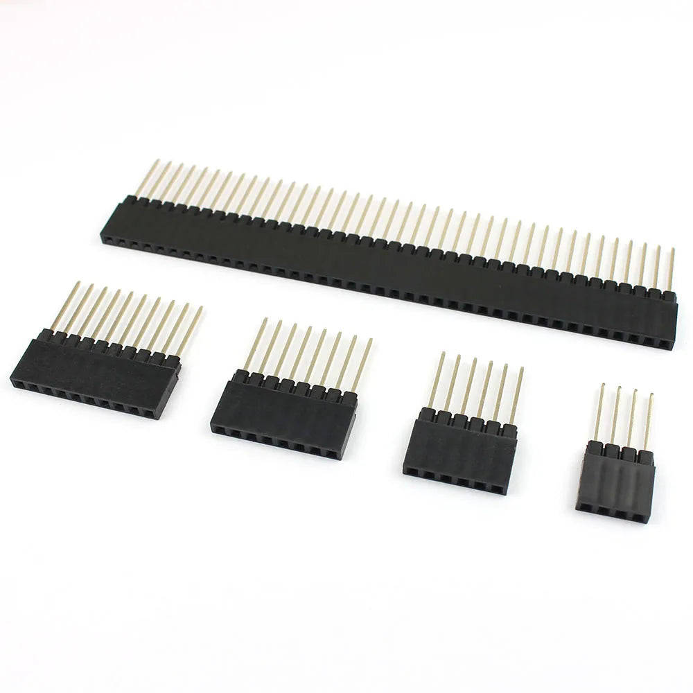 5pcs 2.54mm PC104 4P 6P 8P 10P 40P 1x4 1x6 1x8 1x10 1x40 Pin Long Single Straight Female Header Socket Connector For Arduino