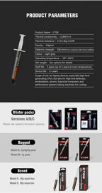 12.8W/mk Maxtor CTG8 AMD Intel Processor CPU GPU Cooler Cooling Fan Thermal Grease Thermal Paste Cpu Heatsink Plaster