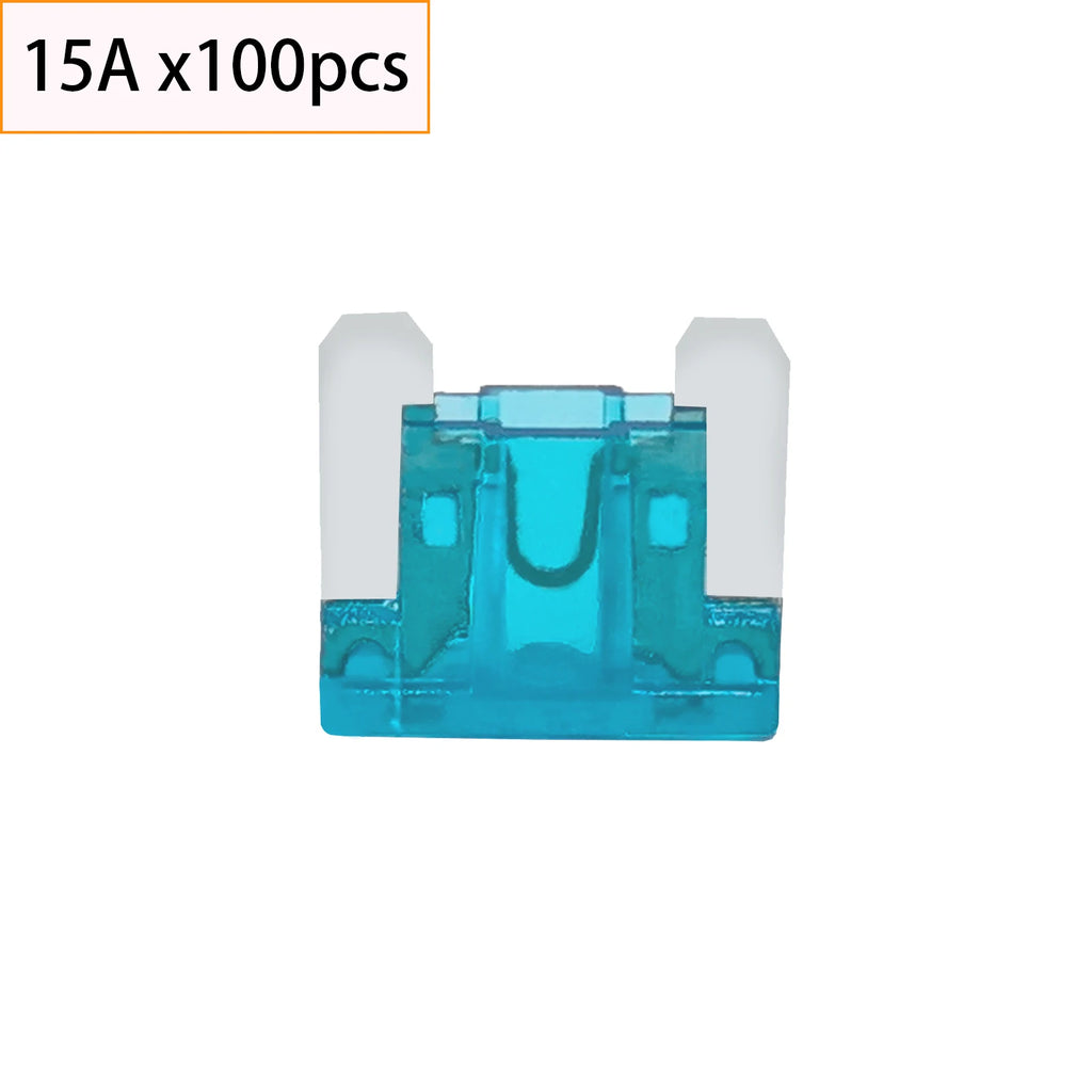 100pcs Auto Car Micro Fuses Blade Type Low Profile Mini Blade Fuse 2A 3A 5A 7.5A 10A 15A 20A 25A 30A 35A 40Amp For Truck Motor