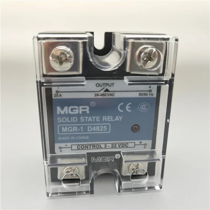 SSR MGR-1 D4810 D4825 D4840 Single Phase DC Control DC Heat Sink 3-32VDC To 220VDC 600V 10A 25A 40A DD Solid State Relay