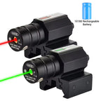 Red Green Dot Laser Sight Scope with Rechargeable Battery + Charger 11mm 20mm Picatinny Rail Mount Rifle Pistol Laser Sight