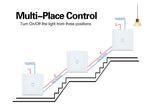 NYWP EU 86*86mm 1Gang 2Way Dual Touch Switch Tempered Glass Panel Stair Switch Bedroom Sensor Switches Cross No Need WI-FI