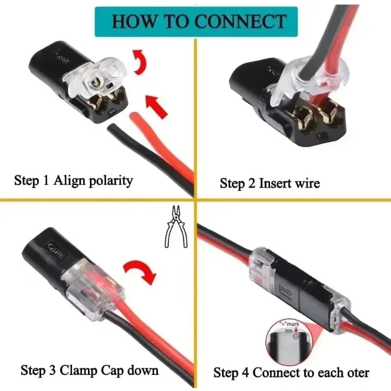Waterproof  Plug Wire Connector 2 Pin Way Cable Plug Car Electric Wire Snap Connectors Strip Terminal Connection Wholesale