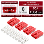 1/2/4PCS 50A Battery Power Connector Kit Quick Plug 600V Car Forklift Battery Charging Electrical Cable Wire Terminal Connectors