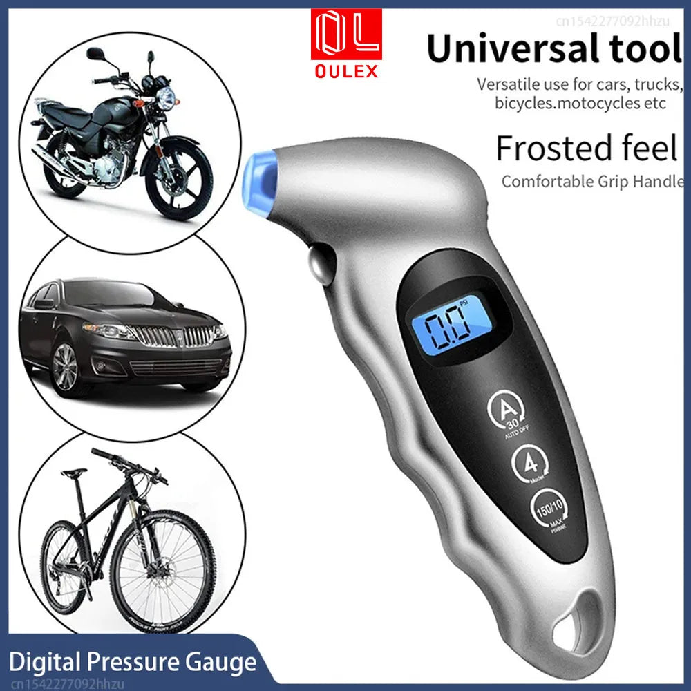 Portable Digital Tire Pressure Gauge 0-150PSI Backlight High-precision Car Barometer Tester Gauge Air Pressure Meter LCD Display