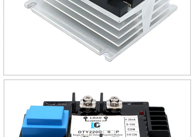 LCTC SSR 0-10V 4-20MA 0-5V Potentiometer Control Single Phase AC Voltage Regulator Relay With Heat Sink DTY Module 220V 380V