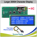 Surenoo Larger 204 20X4 2004 Character LCD Module Display Screen LCM Blue Yellow Green FSTN White LED Backlight English Japanese