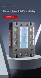 CKELE ZG33 3 Phase Solid State Relay SSR 10A 25A 40A 50A 60A 80A 100A 120A DC 3-32V Control AC 90-480V 380VAC