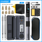 FNIRSI HS-02A Electric Soldering Iron Set with Heat Insert Nut Kit M2-M8, C245 Compatible Tips for 3D Printer and DIY Repair Job