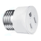 1pc E27 to EU US Converter Lamp Socket Screw LED Bulb Lighting E27 European America Plug Socket Light Holder White