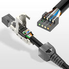 ZoeRax RJ45 CAT8 Cat7 CAT6A Connector Tool-Free, Toolless RJ45 Termination Plug Reusable Shielded for Ethernet Cables 10Gbps POE