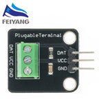 DS18B20 Temperature Sensor Module Kit Waterproof 100CM Digital Sensor Cable Stainless Steel Probe Terminal Adapter For Arduino
