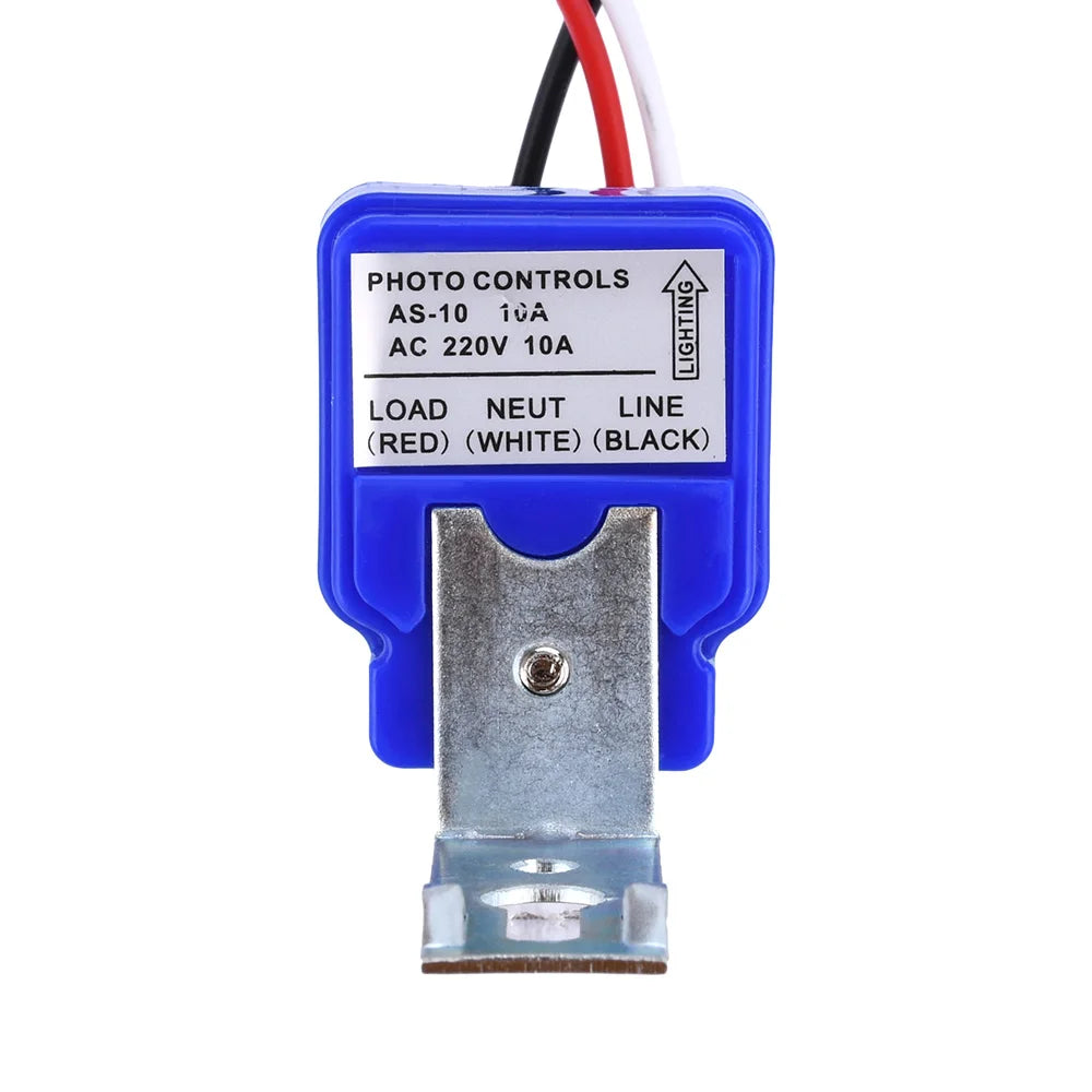 Automatic Auto On Off Photocell Street Light Switch DC 12V 24V AC 110V 220V 50-60Hz 10A Waterproof Photo Control Sensor Switch