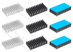 WE DO HEATSINK 50x25x10mm Heatsink Aluminum Black Anodize Heat Sink Cooler With Blue Thermal Pad