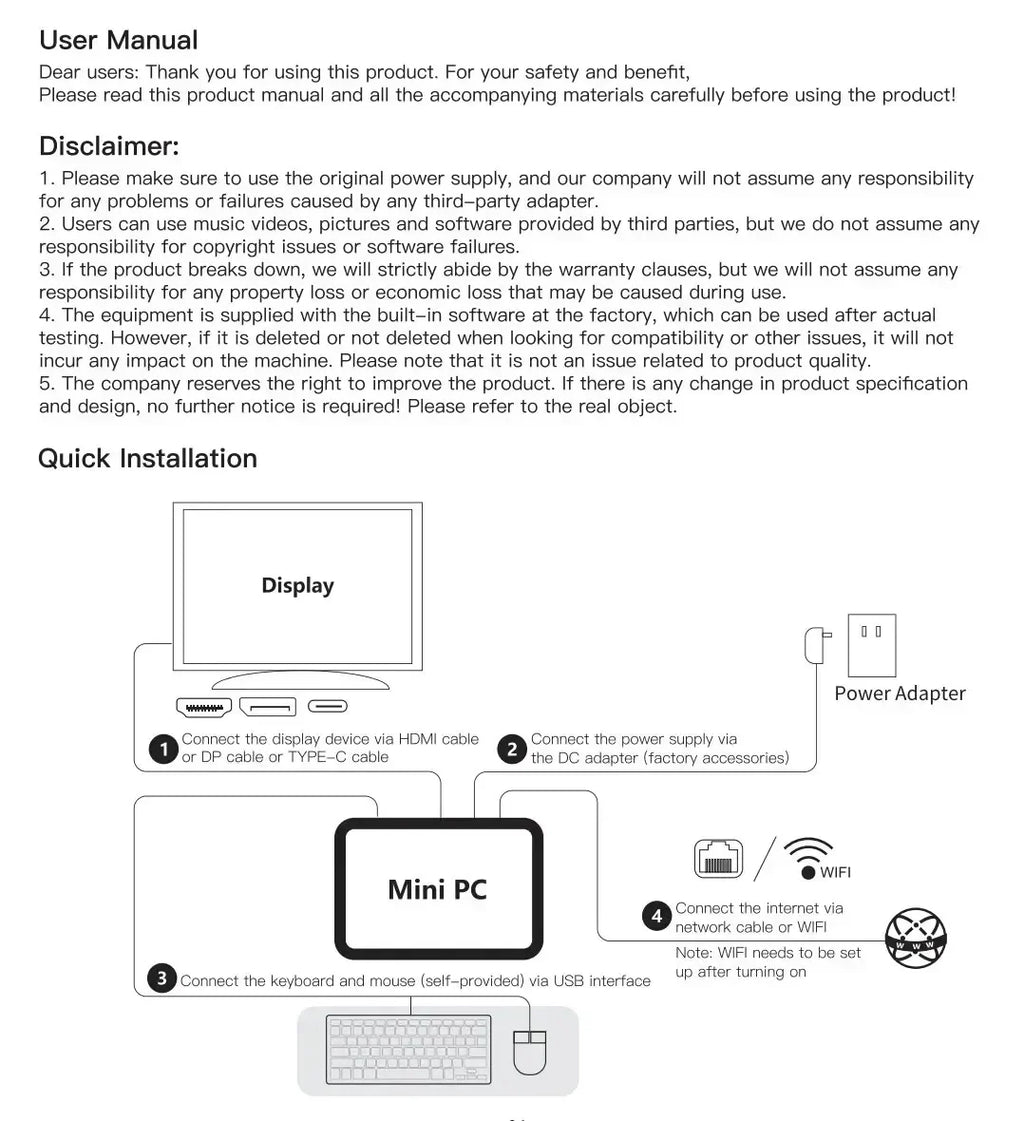 Windows 11 Pro Mini Pc Intel i9 10980HK i3 6100U Mini PC Computer 16GB 32GB RAM 1TB SSD Gaming PC Wifi 6 BT5.2 Mini PC Desktop