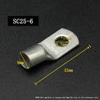 SC Type Wire Nose Terminal SC6 SC10 SC16 SC25 SC35 Bare Copper Battery Block Lugs Hole ID6/8/10/12mm Crimp Wire Connector