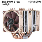 XUANFENG Air-cooled CPU Cooler 90mm Fan Twin Towers 4/6 Heat Pipe 4pin/PWM Compatible LGA2011 115x 1200 1700 X79 X99 AMD AM3 AM4