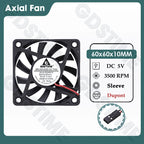 Gdstime 60MM Fan 24V 12V 5V Cooler 60x60x10MM Axial Cooling Fan 6010 Dual Ball Brushless Dupont USB Fan for PC Case CPU Cooling