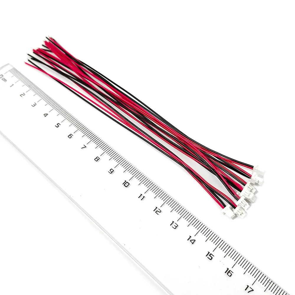 10 sets JST SH 1.0mm 2 Pin Connector with Cable SMD Vertical Male Socket 28AWG 10cm/20cm/30cm