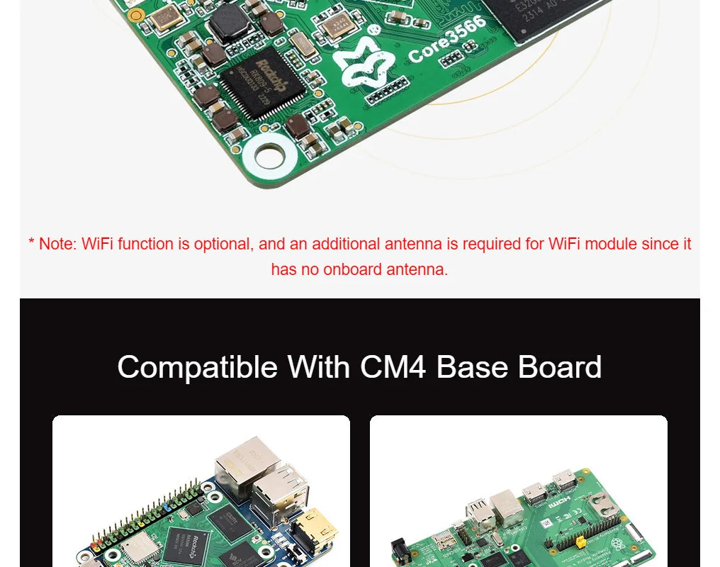 Luckfox Core3566 Module Rockchip RK3566 Quad-core Processor Compatible With Raspberry Pi CM4 Options For RAM / eMMC/ wireless