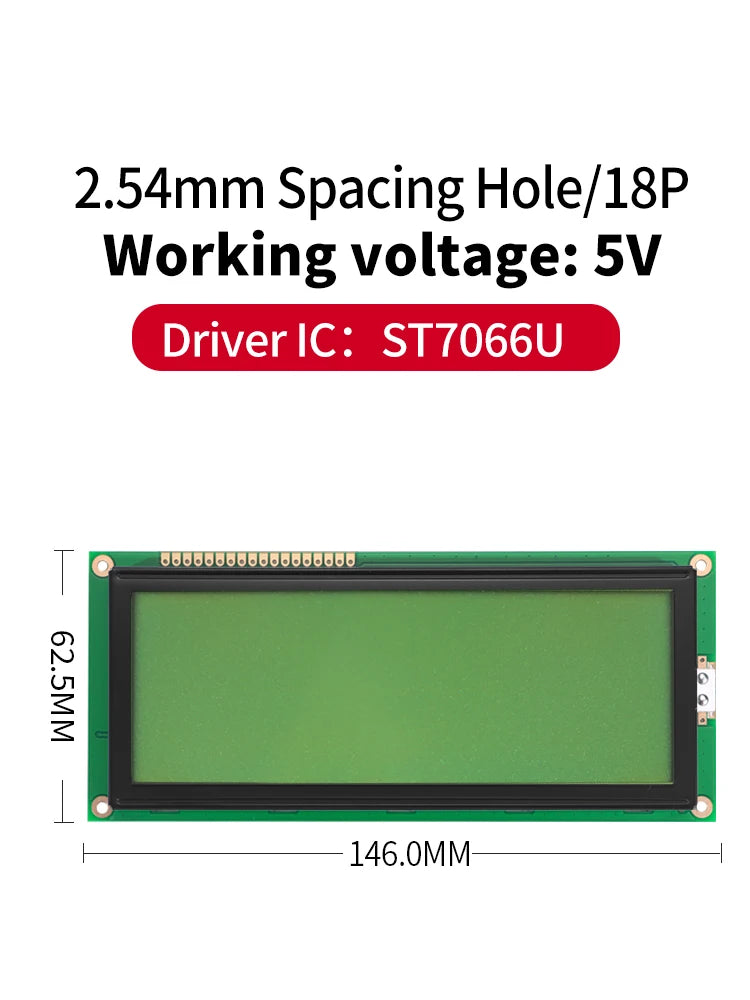 WH2004L Large ST7066 COB STN 5V Blue Yellow 204 2004 20*4 20x4 Gharacter LCD Display Module Screen